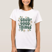 Simple Womens Tshirts Daisy Minimalist Tシャツ (正面)