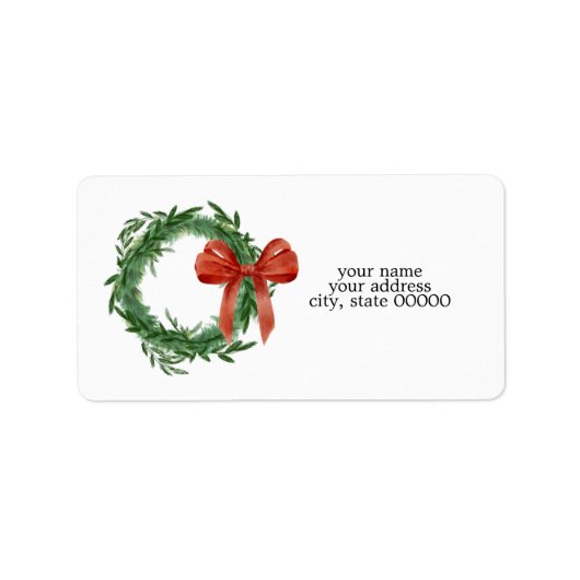 Simple Wreath Address Labels ラベル (正面)