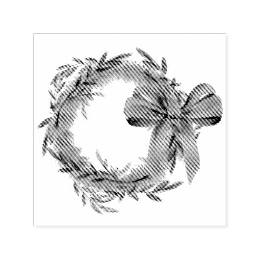 Simple Wreath Stamp セルフインキングスタンプ (デザイン)