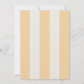 Simple Yellow and White Cabana Stripes Wedding 招待状 (裏面)