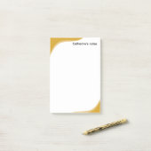 Simple yellow & black waves customizable ポストイット (デスク上)