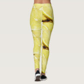 Simple yellow green lemon add name minimal custom レギンス (裏面)
