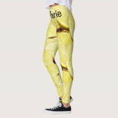 Simple yellow green lemon add name minimal custom レギンス (左)