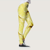 Simple yellow green lemon add name minimal custom レギンス (右)