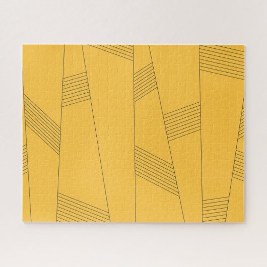Simple, yellow, modern abstract graphic design ジグソーパズル (横)
