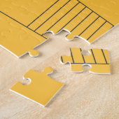 Simple, yellow, modern abstract graphic design ジグソーパズル (側面)