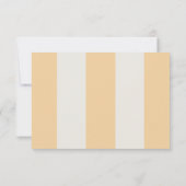 Simple Yellow OffWhite Cabana Stripes Wedding RSVP (裏面)