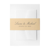 Simple Yellow Personalized Wedding 招待状ベリーバンド (正面例)