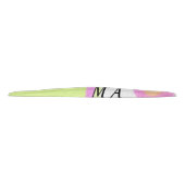 Simple yellow pink watercolor add your monogram    タイヘッドバンド (正面)