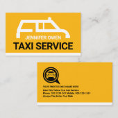 Simple Yellow Taxi Cab Place Your Name 名刺 (正面/裏面)