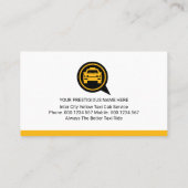 Simple Yellow Taxi Car Place Your Name 名刺 (裏面)