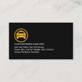 Simple Yellow Taxi Car Station Wagon 名刺 (裏面)