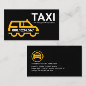 Simple Yellow Taxi Car Station Wagon 名刺 (正面/裏面)