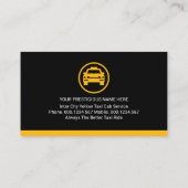 Simple Yellow Taxi Car Your Name 名刺 (裏面)