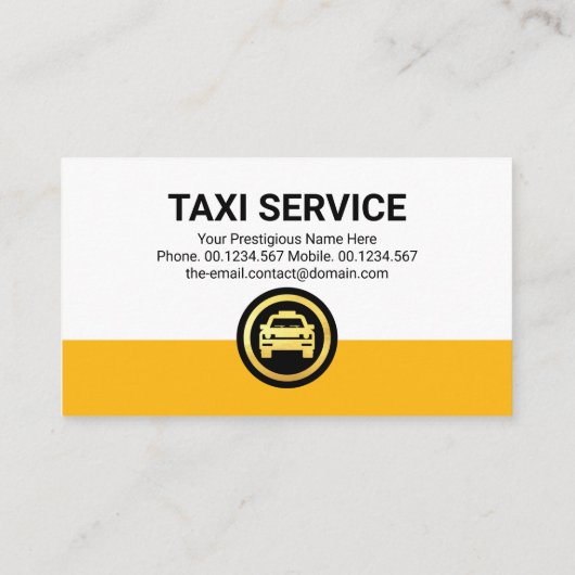 Simple Yellow Taxi Service Layer 名刺 (裏面)