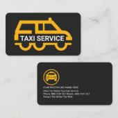 Simple Yellow Taxi Van Car 名刺 (正面/裏面)