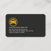 Simple Yellow Taxi Van Car 名刺 (裏面)