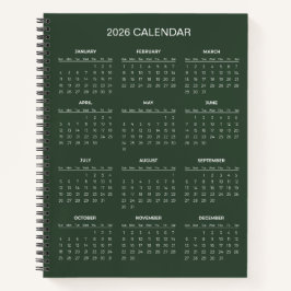 Simple Yet Elegant 2026 Calendar |  ノートブック