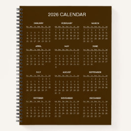 Simple Yet Elegant 2026 Calendar |  ノートブック