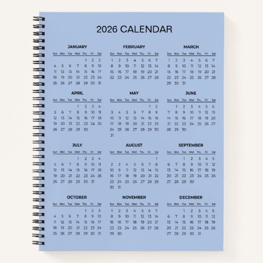Simple Yet Elegant 2026 Calendar | ノートブック (正面)