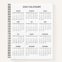 Simple Yet Elegant 2026 Calendar |  ノートブック