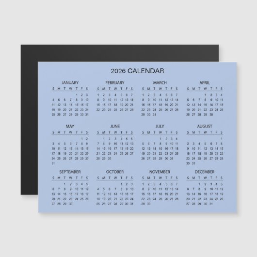 Simple Yet Elegant 2026 Calendar | Magnet (正面/裏面)