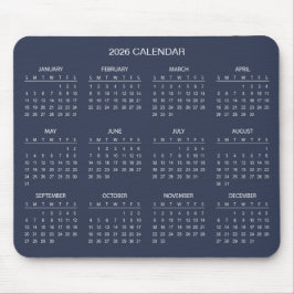 Simple Yet Elegant 2026 Calendar | Mousepad マウスパッド