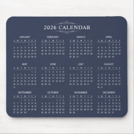 Simple Yet Elegant 2026 Calendar | Mousepad マウスパッド