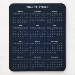 Simple Yet Elegant 2026 Calendar | Mousepad マウスパッド