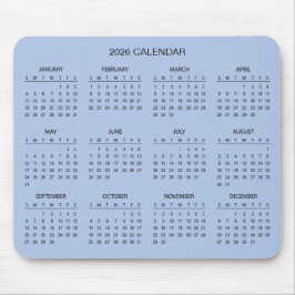 Simple Yet Elegant 2026 Calendar | Mousepad マウスパッド