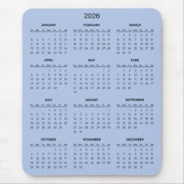 Simple Yet Elegant 2026 Calendar | Mousepad マウスパッド