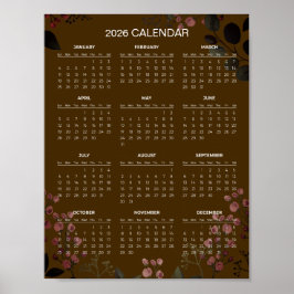 Simple Yet Elegant Floral 2026 Calendar | ポスター