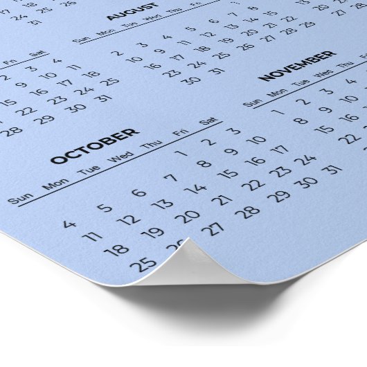 Simple Yet Elegant Floral 2026 Calendar  |  ポスター (角)