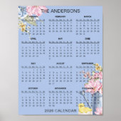 Simple Yet Elegant Floral 2026 Calendar  |  ポスター (正面)
