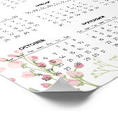 Simple Yet Elegant Floral 2026 Calendar |  ポスター (角)