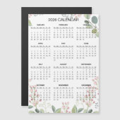Simple Yet Elegant Floral 2026 Calendar  | Magnet (正面/裏面)