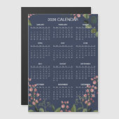 Simple Yet Elegant Floral 2026 Calendar | Magnet (正面/裏面)