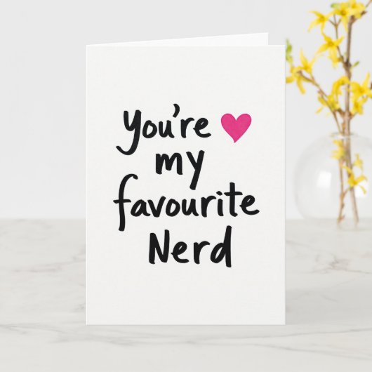 Simple You Are My Favourite Nerd Card カード (黄色い花)