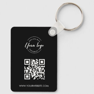 Simple Your Logo QRコード掲載 カスタムデザイン キーホルダー