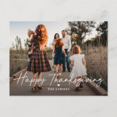 Simplened Thanksgivingフォトカードポストカード シーズンポストカード (正面)