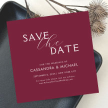 Simples Bodas Tipográficas Roxas e Brancas