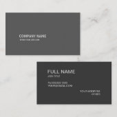 Simples Modern Elegant Companyの灰色 名刺 (正面/裏面)