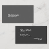 Simples Modern Elegant Companyの灰色 名刺 (正面/裏面)