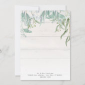 Simples modernos geométricos rosa dourado folhagem サンキューカード (裏面)