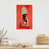 Simplex Cycloide Retro Bicycle Amsterdam Holland ポスター (キッチン)