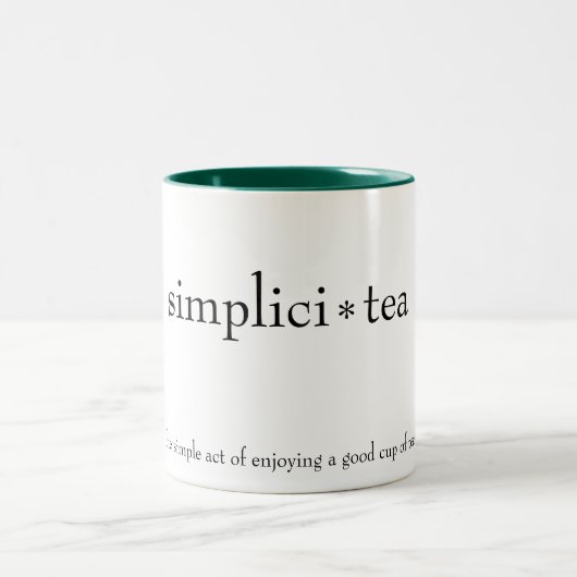 「simplici tea」マグカップ ツートーンマグカップ (中央)