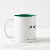 「simplici tea」マグカップ ツートーンマグカップ (左)