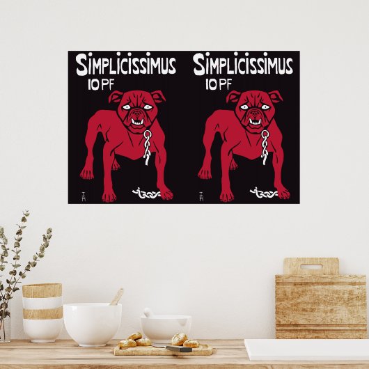 Simplicissimas Thomas Theodor Heine ポスター (キッチン)