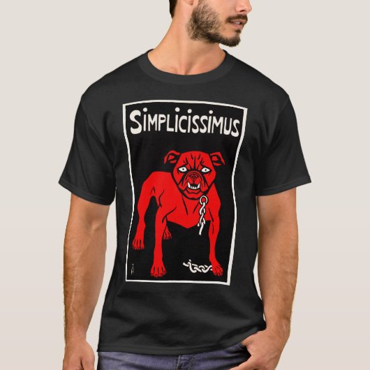 Simplicissimus -ヴィンテージ犬の漫画 tシャツ (正面)