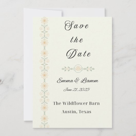 Simplicity Heart Save the Date  招待状 (正面)